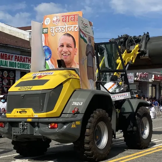 A bulldozer has come to be seen in India politically as a metaphor for the Indian state’s clampdown on riotous Muslims